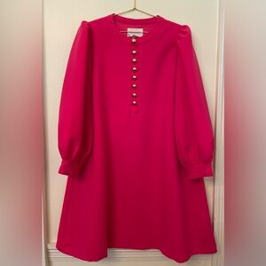 Beautiful Pomander Place/Tuckernuck Pink Samantha Dress w/ Gold Buttons Size XL